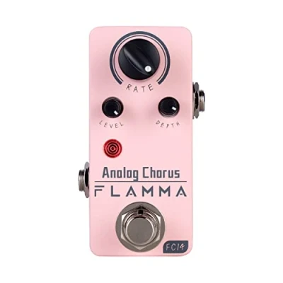 Imagen de FLAMMA Chorus Pedal FC14 analógico para guitarra con efectos True Bypass, carcasa de metal duradera portátil