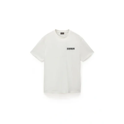 Imagen de Napapijri Vignoni BACK Camiseta estampada, Hombre, Talla: Small, White heron