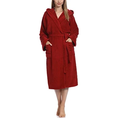 Imagen de Ladeheid Albornoz de Baño 100% Algodón Ropa Casa Mujer LA40 102 (Burdeos (D13) (Densidad 450), S)