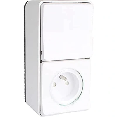 Imagen de Schneider Electric SC5SHN0212466 Toma de corriente + Va y Viento Vertical Mureva Styl 250V, Blanco
