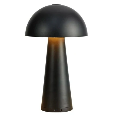 Imagen de Markslöjd Lámpara mesa de batería Fungi para exterior, negro