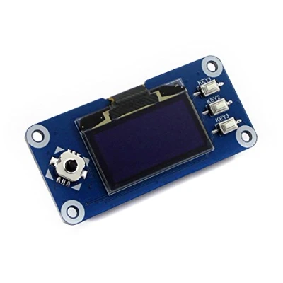 Imagen de Waveshare 1.3inch OLED Display Hat 128x64 Pixels SPI/I2C Interface Embedded Controller Direct pluggable onto Raspberry Pi Supports Jetson Nano