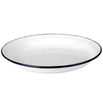 Imagen de Ibili Plato Hondo 36 CMS, Acero, Blanco y Azul, x 4 cm