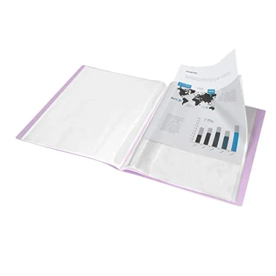 Imagen de CARPETA LIDERPAPEL ESCAPARATE 20 FUNDAS POLIPROPILENO DIN A4 LAVANDA OPACO