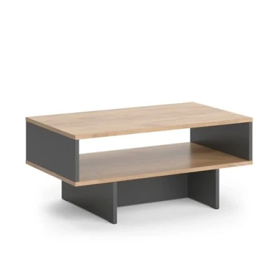 Imagen de Vicco Mesa de Centro Josef, Antracita/Roble Dorado, 80 x 35.4 cm con 1 Estante