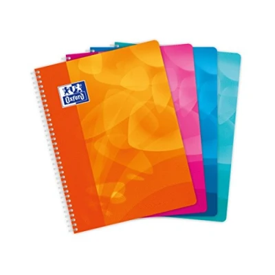 Imagen de Oxford Polypro Lote de 5 libretas espiral, colores surtidos, 24 X 32