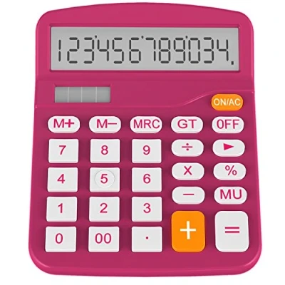 Imagen de Helect H1001C Calculadora Básica, Energía Solar, Ciruela