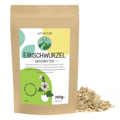 Imagen de Té de Raíz Malvavisco 250g Alpi Nature, Suelto Malvavisco, Cortada y sin Pelar para la Preparación Hierbas