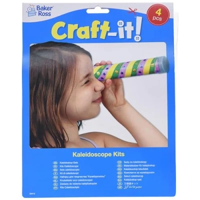 Imagen de Baker Ross Diseñe su propio Kaleidoscope Pack de 6, para los artes niños y artesanías, actividades pintura decoración, E8415