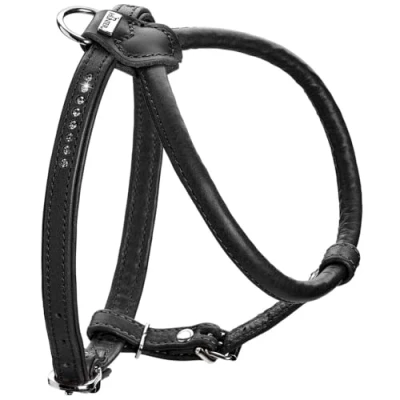 Imagen de HUNTER Arnés para Perro Redondo y Suave Canadian UP, Color: Negro, Piel Suave, Costura Redonda, Cuidado con la Piel, sostenible, Fabricado en Alemania, Talla S/1