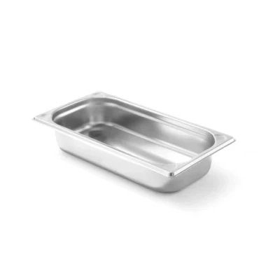 Imagen de HENDI Recipiente GN 1/3,contenedor GN,esquinas reforzadas,resistente a Temperaturas de 40 300C,apto para hornos,congeladores,calientaplatos,baño María,1.5L,325x176x(H) 40mm,acero inoxidable
