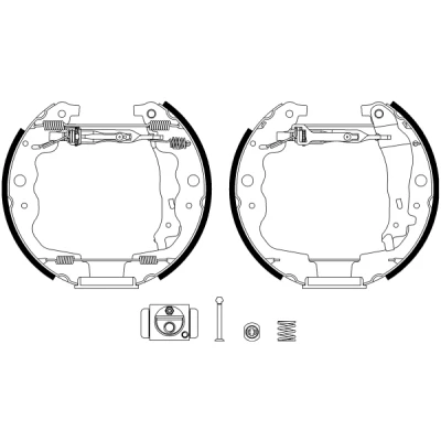 Imagen de TEXTAR Shoe Kit Pro 84069300 frenos, disco de tambor con cilindro freno rueda, accionador RENAULT: Kangoo II / Grand Kangoo, Clio 4
