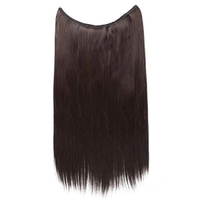 Imagen de CAISHA 50cm 1 Trama Extensión Con Banda Elástica De Cabello Postizo Liso Resistente Al Calor Marrón Rojizo E105