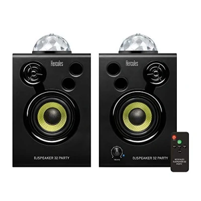 Imagen de Hercules DJSpeaker 32 Party Monitores de audio activos 2 x 15 watts RMS con bolas luz integradas