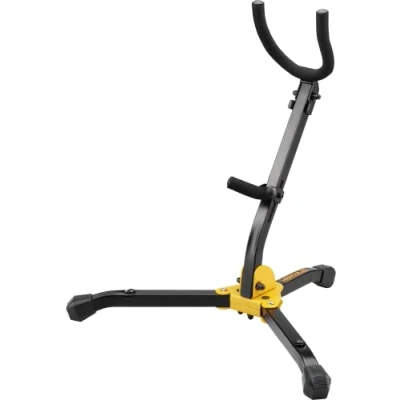 Imagen de Hercules DS530BB Soporte para instrumento de viento tenor (para saxofón alto y viola), color negro
