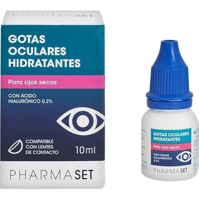 Imagen de PHARMASET Gotas oculares hidratantes para Ojos Secos con äcido Hialurónico al 0,2% 10 ml