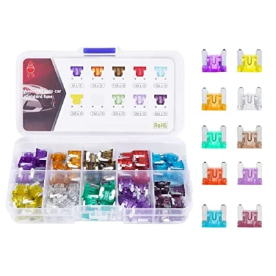 Imagen de Micro Fusible Coche 100Pcs Fusibles Kit (3A 5A 7.5A 10A 15A 20A 25A 30A 35A 40A) para Coche/Caravanas/Furgoneta/Moto
