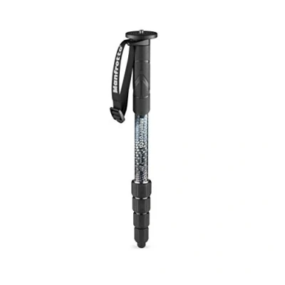 Imagen de Manfrotto Element MII MMELMIIA5BK Monopie Ligero de Viaje en Aluminio 5 secciones, con Muñequera, Mango Goma, Bloqueos por Torsión, Carga 16 kg, para Cámara Compacta, Sin Espejo, DSLR
