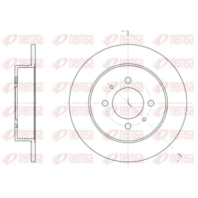 Imagen de REMSA 6531.00 Disco de freno Eje trasero 258, 258 9 4 macizo NISSAN: Sunny 3, ALMERA 1, 100NX