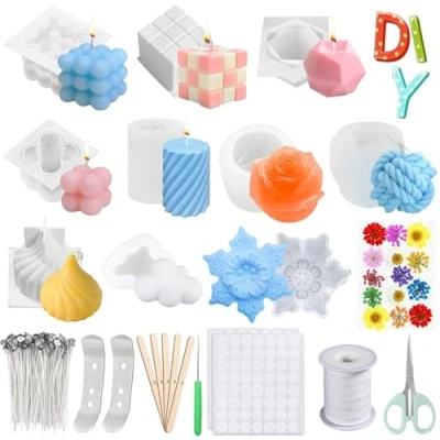 Imagen de TOSUTO Molde de Silicona para Velas,3D Moldes Velas,Kit Hacer Velas,Moldes Velas 3D,Molde Velas,Decoración del Hogar,Manualidades