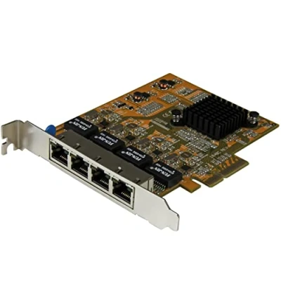 Imagen de StarTech.Com ST1000SPEX43 Tarjeta Adaptador de Red PCI Express E Ethernet Gigabit con 4 Puertos RJ45 1Gbps