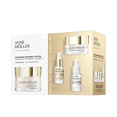 Imagen de ANNE MOLLER LIVINGOLDAGE NUTRI RECOVERY RICH CREAM SPF15 50ML + 3 PRODUCTOS SET REGALO