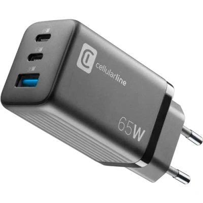 Imagen de Cargador CellularLine ACHUSBGAN3PD65WK, USB C, Universal, Negro