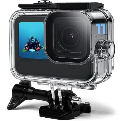 Imagen de OKFUN Funda impermeable para Gopro Hero 13/Hero 12/Hero 11 Negro/Hero 10 9 Negro, 60M/196FT Sumergible Go Pro 13/12/11/10/9 Negro