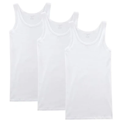 Imagen de NUOZA Camiseta de Tirantes para Hombre Pack 3 Algodón 100% Interior Blanco,4XL