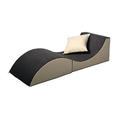 Imagen de Velinda Canapé Pliant Confortable et Relaxant 3 en 1 Pouf Table