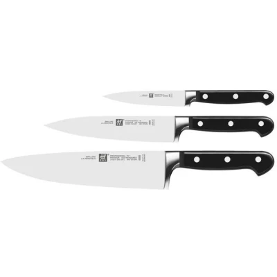 Imagen de ZWILLING Juego de cuchillos, 3 piezas, cuchillo para manteca cerdo, carne, chef, Mango especial acero inoxidable/plástico, Professional S