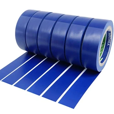 Imagen de ALBOYI Cinta Eléctrica 6 Rollos, Aislante de PVC 17mm x 9m, Para Proteger y Reparar Cables, Azul