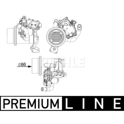 Imagen de MAHLE ORIGINAL CE 18 000P Enfriador EGR con válvula