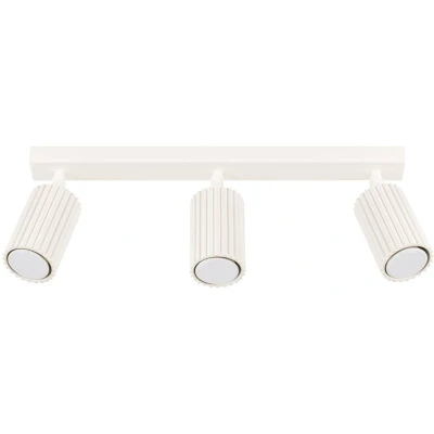 Imagen de SOLLUX LIGHTING Downlight de techo carbono, beige, longitud 45 cm, aluminio, 3 luces.