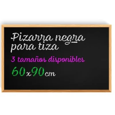 Imagen de Pizarra Tiza, Negra para Pared con Material de Montaje, Bodas, Niños, Escuela y Hogar, Tiza ideal Aulas, Restauración Eventos Ofituria (60x90)