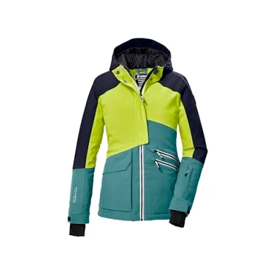 Imagen de killtec Niñas Chaqueta de esquí/chaqueta funcional con capucha y protección contra la nieve KSW 405 GRLS SKI JCKT, dunkelmint, 140, 42092 000