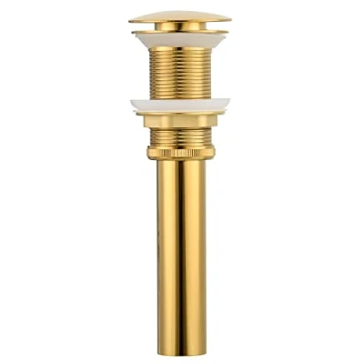 Imagen de CIENCIA Pop Up Tapones de Desagüe Válvula para Lavabo sin Rebosadero, Latón Lavabo, Oro, BW03J 1