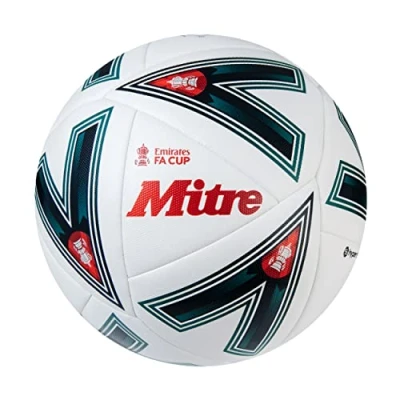 Imagen de Mitre Balón de Juego la FA Cup, Talla 3, Blanco/Verde/Rojo