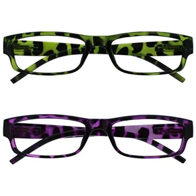 Imagen de The Reading Glasses Company Gafas De Lectura Verde Y Púrpura La Concha Lectores Valor Pack 2 Mujeres Señoras Uvr2Pk009_009Pp +3,00 Unidades 70 g