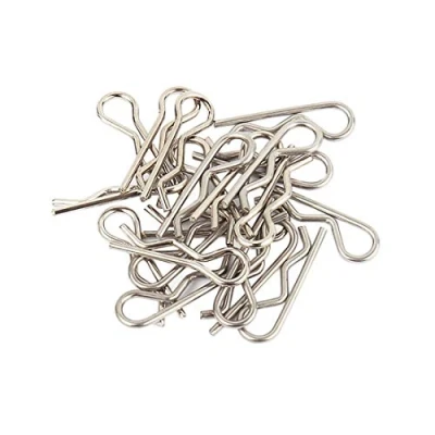 Imagen de GuangTouL 50pcs Clips de Cuerpo Coche RC inoxidables Pasadores R Adecuados para Todos 1/8 1/1 1/12 Escala Traxxas Redcat HPI Himoto HSP Exceed Repuestos Carro Buggy Shell
