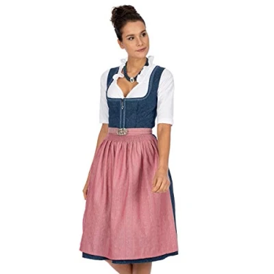 Imagen de Stockerpoint Dirndl Roseline Vestido para ocasión Especial, Rosa Azul Viejo, 36 Mujer