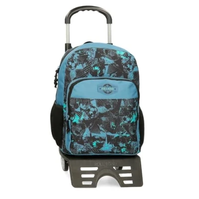 Imagen de Roll Road Soccer Mochila Escolar con Carro Negro 30x40x13 cms Poliéster 15,6L