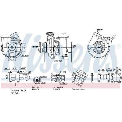 Imagen de NISSENS 93697 Turbocompresor de gases escape neumático