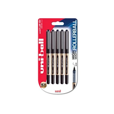 Imagen de Eye Broad UB 150 10 Bolígrafo roller (punta de 1 mm, tinta negra, 5 unidades)