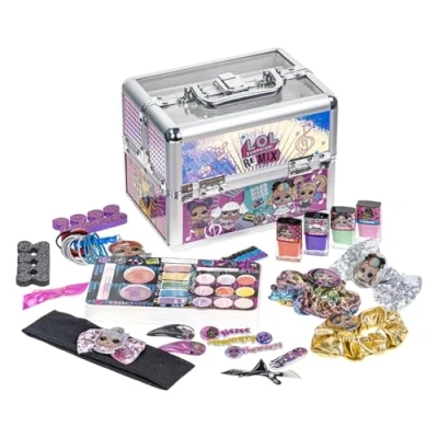 Imagen de L.O.L Surprise! Townley Girl Train Case ¡El juego de maquillaje cosmético incluye brillo labios, ojos y más! Niñas, mayores 3 años Fiestas pijamas cambios imagen