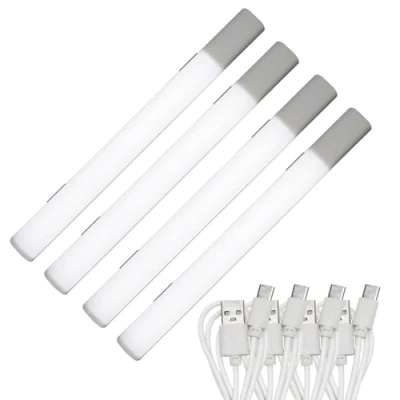 Imagen de LED ATOMANT Pack 4x Luz Magnetica 200LM, Lampara de Gabinete Regulable, Aplique Recargable USB para Armarios, Escritorios, Cocina, Viaje