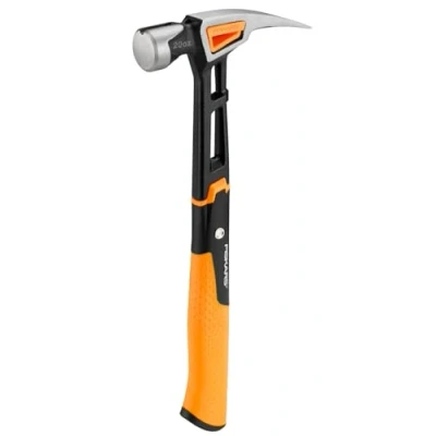 Imagen de Fiskars 1020214 Martillo Universal IsoCore L, para Clavar Clavos, 34 cm, 0,91 kg, Naranja/Negro, L