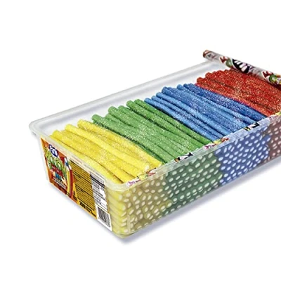 Imagen de Fini Rellepica Sour Boom Mix 4 Colores Regaliz De Pica Estuche 200 Uds