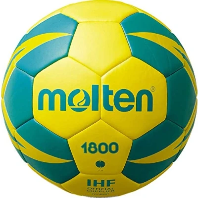 Imagen de MOLTEN Balón H0X1800 YG de Balonmano. Entrenamiento, Color Amarillo y Verde