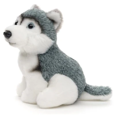 Imagen de Uni Toys Plushie Husky, Sentado 12 cm (Altura) Perro de Peluche